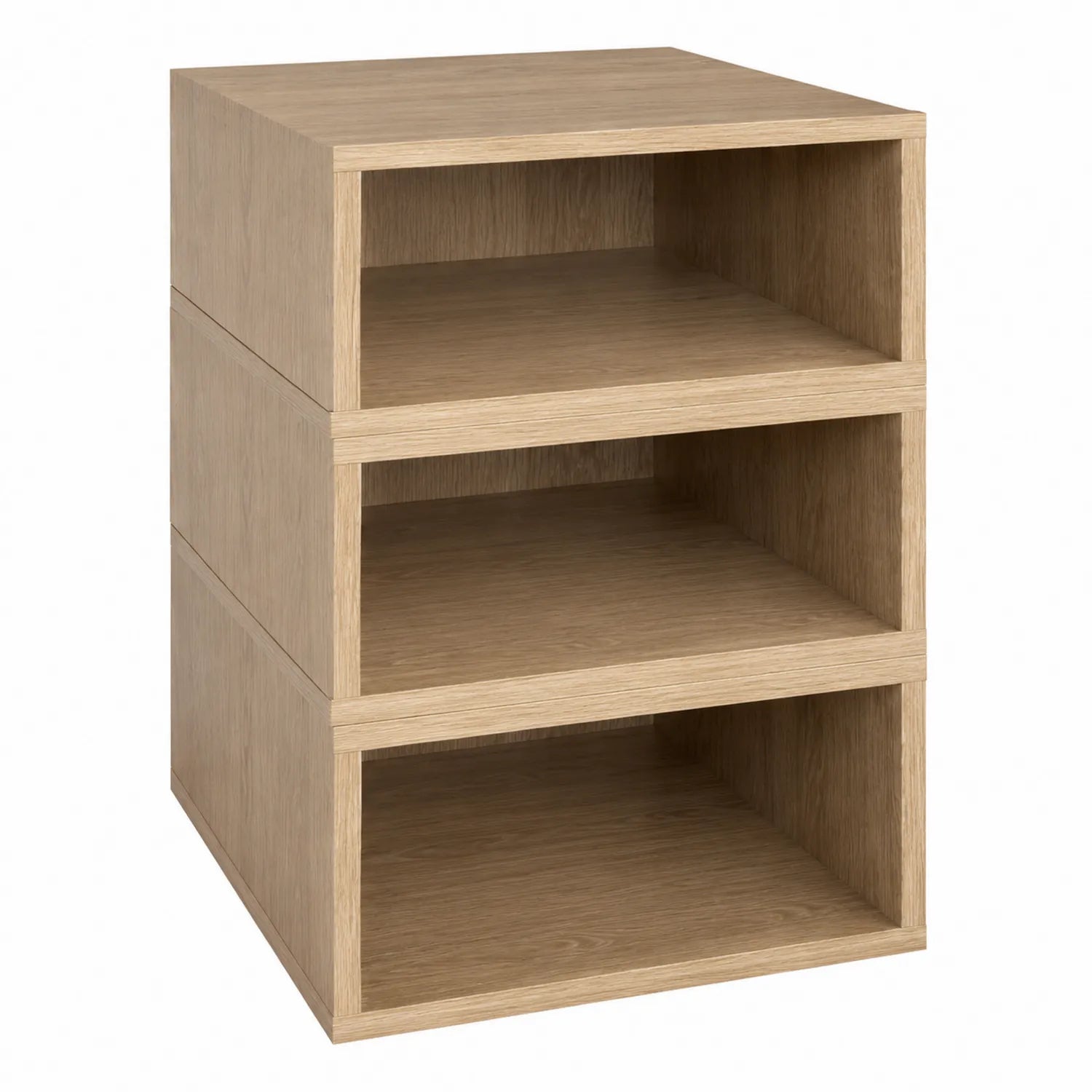 Estantería de madera de 3 niveles color Roble 60x30x90 cm