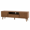 Mueble para TV de madera de nogal 200x40x50 cm