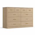 Cajonera de Madera de Roble 10 Cajones 150x40x96 cm