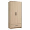 Armario de madera con 2 puertas y 1 cajón 200x80x50 cm