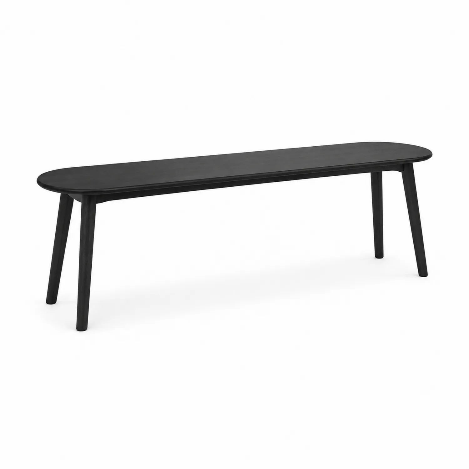 Banco de madera negro 150x35x45 cm