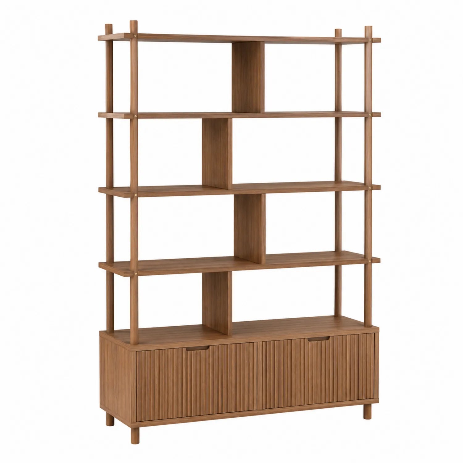 Estantería de madera 180x90x30 cm con armario