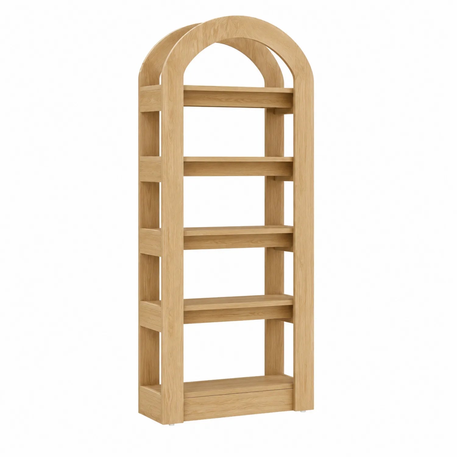 Estantería de madera con arco 5 niveles 180x60x30 cm