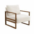 Silla de madera con cojines de tela beige