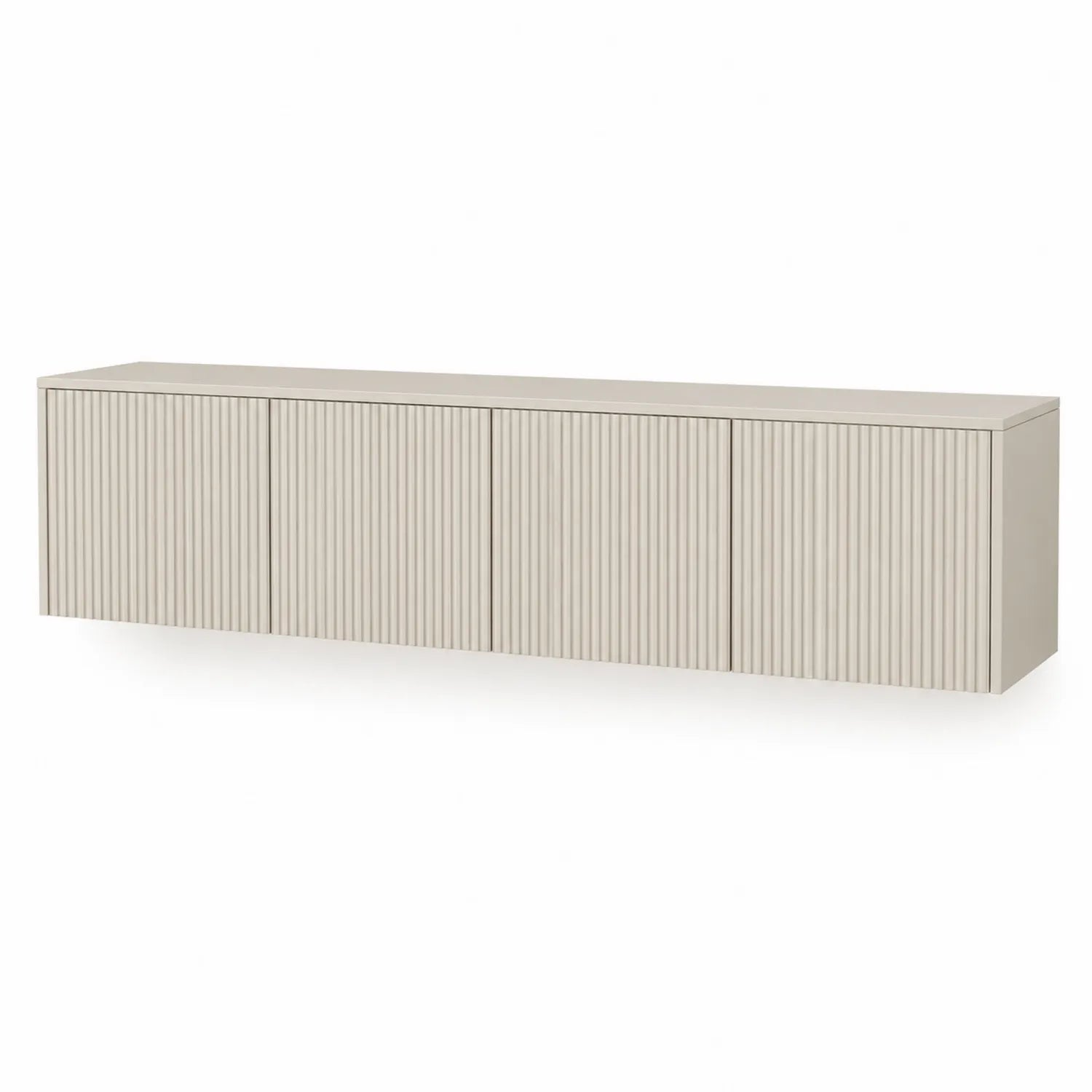 Mueble de TV de pared MDF Beige 240x40x35 cm