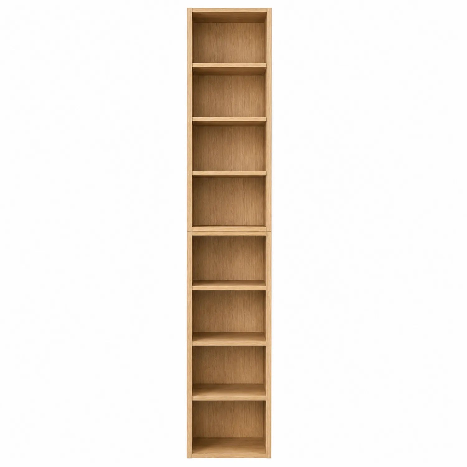 Estantería alta de madera con 8 estantes 200x30x20 cm