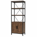 Estantería de Madera y Metal Negro 180x80x30 cm
