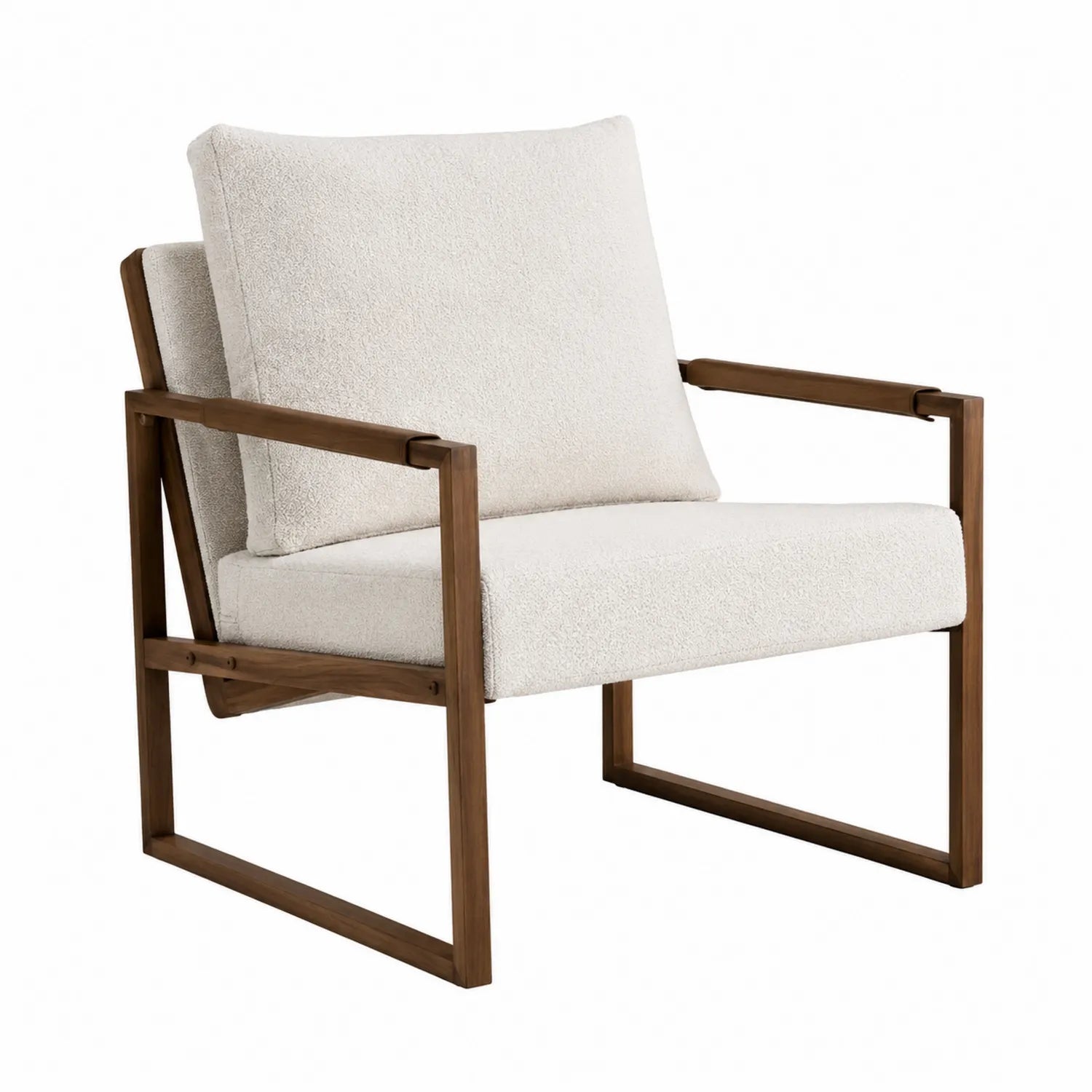 Silla de madera con funda de poliéster blanco 70x75x80cm