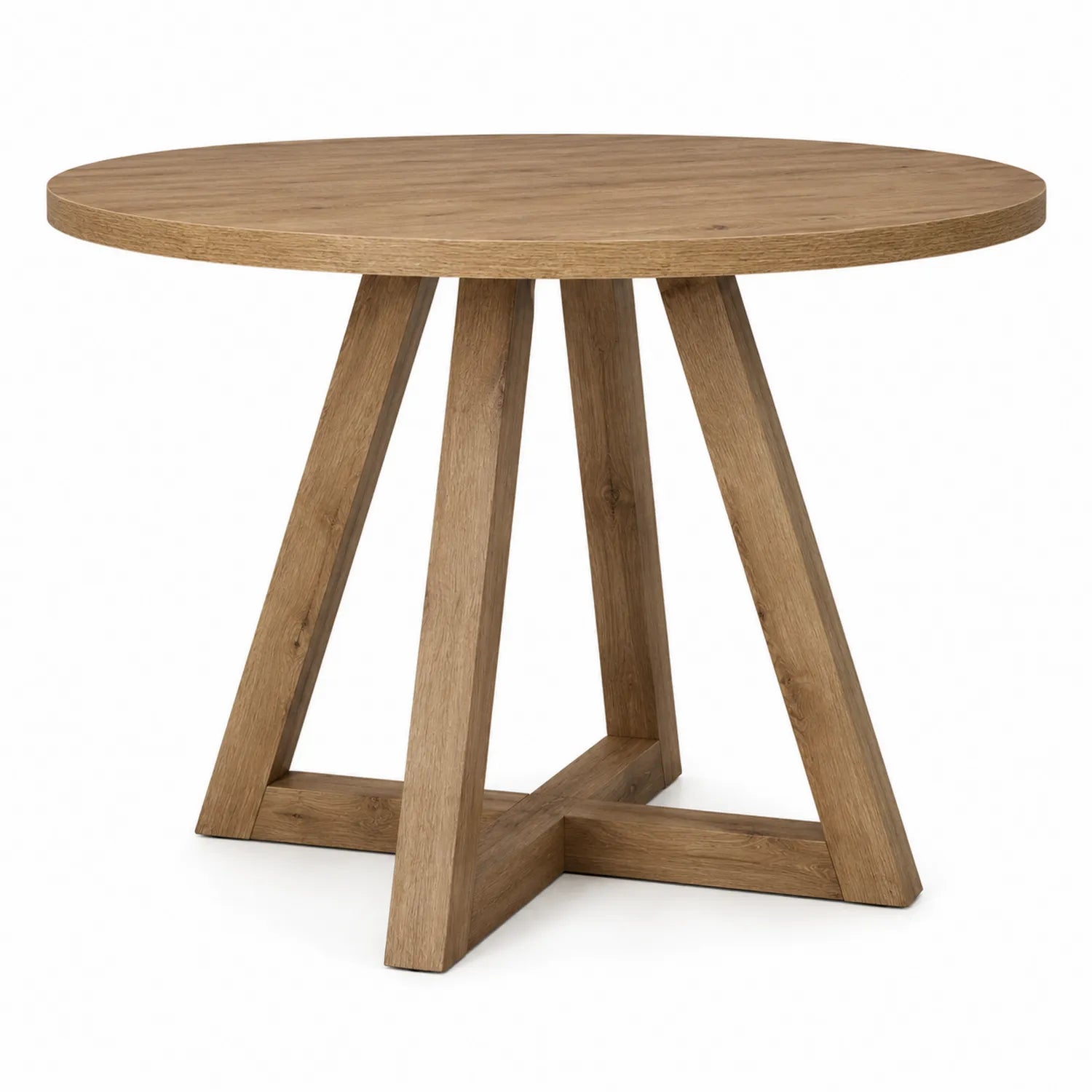 Mesa redonda de madera de roble 120 cm