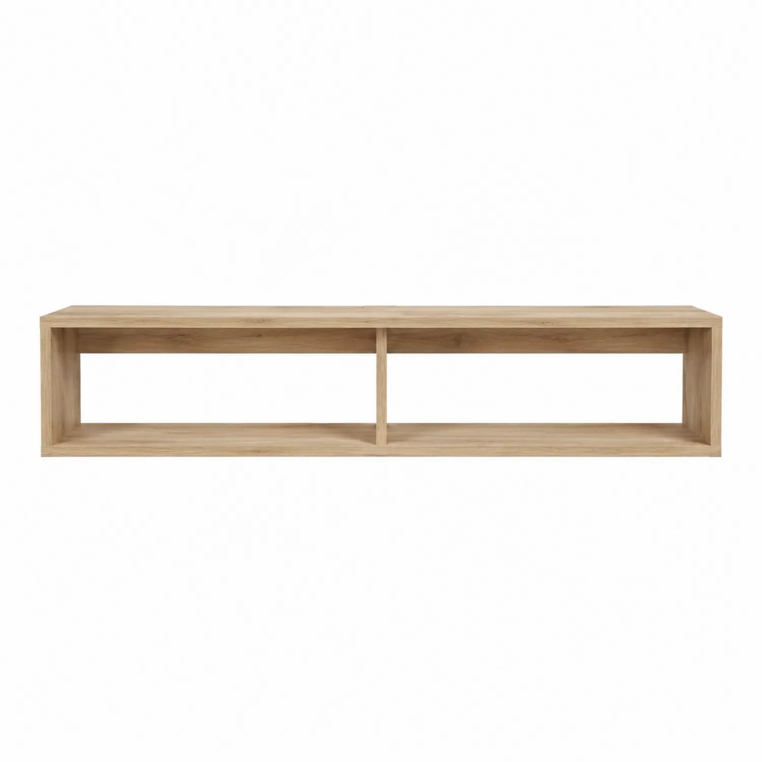 Mueble de TV de madera aglomerada con acabado en roble 200x30x40 cm