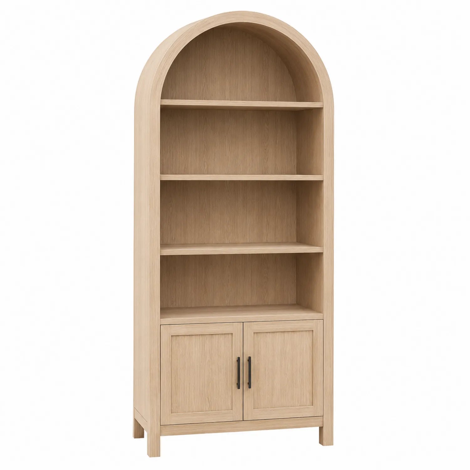 Estantería arqueada de madera maciza Beige 180x80x40 cm