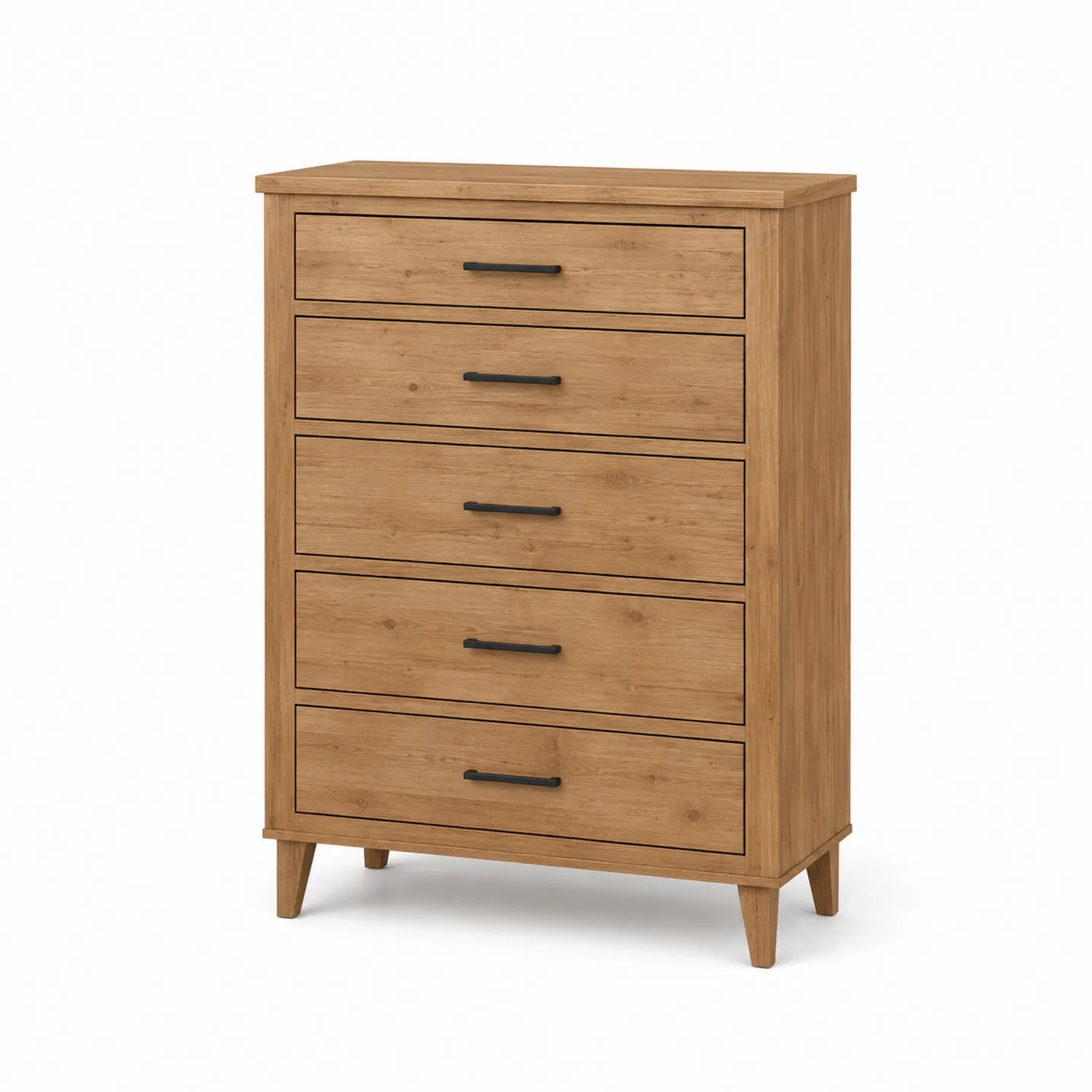 Cajonera de Madera de Pino con 5 Cajones
