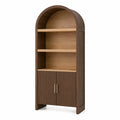 Estantería de madera arqueada marrón 200x80x40 cm