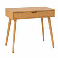 Escritorio de madera con cajón de roble