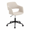 Silla de oficina en tejido beige regulable