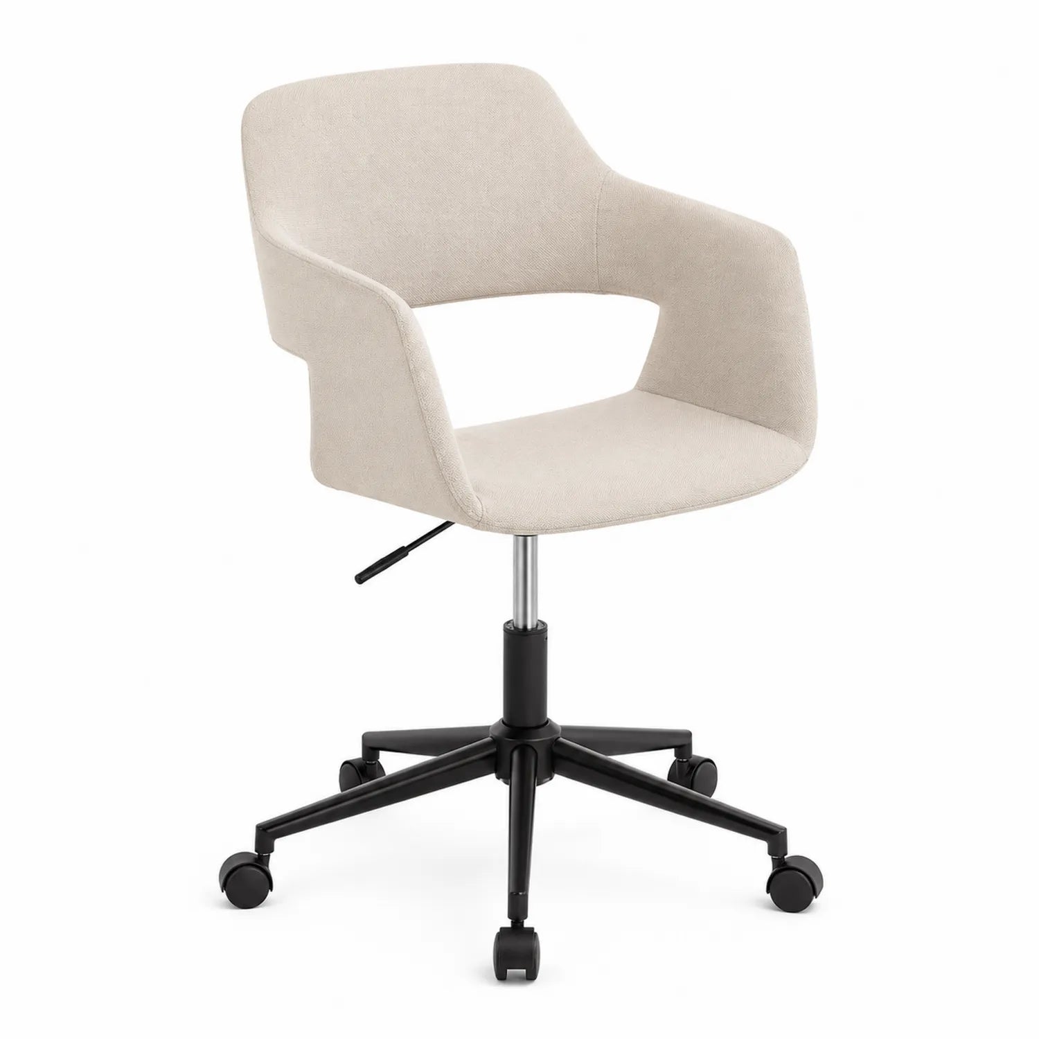 Silla de oficina en tejido beige regulable
