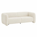 Sofá de tres plazas de tela beige 220x90x75 cm