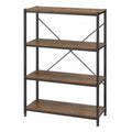 Estantería de Metal y Madera MDF 4 Niveles 140x120x40 cm Negro/Marrón